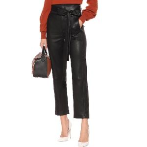 STOULS Katousha belted leather pants (BLACK)